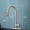 Lead-free Modern Commercial Single Hole Pull Down Kitchen Sink Faucet