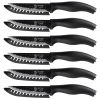 4.5" Steak Knives Set of 6;  Premium German Steel Steak Knives with Non-stick Coating;  Ultra Sharp Serrated Steak Knife;  Ergonomic Handle Design;  S