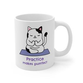 Yoga Theme - Practice Makes Purrfect Mug