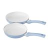 12pc Ceramic Cookware Set;  Blue Linen