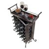 Silvano Wine Rack 5x5 with Removable Tray, Dark Bronze