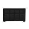 Kitchen Storage Stand Cupboard With Glass Door-Black RT