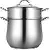 Good Helper In The Kitchen 2-Tier Stainless Steel Steamer Pot Saucepot