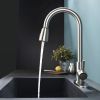 Lead-free Modern Commercial Single Hole Pull Down Kitchen Sink Faucet