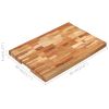 vidaXL Chopping Board 23.6"x15.7"x1.6" Solid Acacia Wood