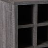 Ridgecrest Mid Century Modern Wine Rack Bar Cabinet GREY OAK