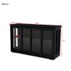 Kitchen Storage Stand Cupboard With Glass Door-Black RT