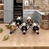 Mecor Countertop Wine Rack, 5 Bottle Tabletop Wine Holder Storage Stand with Stylish Design, Perfect for Home Decor, Bar, Wine Cellar, Basement, Cabin