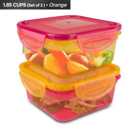 Cool Gear Air Tight Food Lunch Box Container 1.85 CUP BPA-free 2-Pack