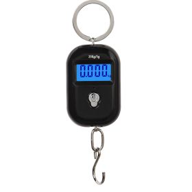 Portable Hanging Hook 50Kg/5g Precision Electronic Digital Scale Crane Scale Weight Pocket Scale Luggage Scale (Color: Black)