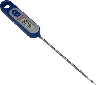 Escali AH1 Stainless Steel Oven Safe Meat Thermometer; Extra Large 2.5-inches Dial; Temperature Labeled for Beef; Poultry; Pork; and Veal Silver NSF C (Color: Digital Blue)