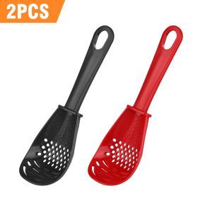 2PCS Kitchen Cooking Spoon Tool Multifunction Scoop Soup Skimmer Heat Resistant Kitchen Cooking Spoon (default: default)