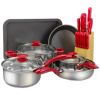 Home Delicacies Hard Anodized Nonstick Cookware Pots and Pans Pieces Set