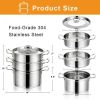 Daily Delicacies Pot 304 Stainless Steel  3-Tier Steamer Pot