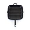 Elegant Hosehold Kitchen Square Enamel Cast Iron Grill Pan