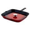 Elegant Hosehold Kitchen Square Enamel Cast Iron Grill Pan