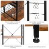 4-tier Kitchen Baker's Rack with Basket and 5 Hooks