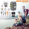 Portable Folding Cookware Set For Outdoor Barbecue Camping Trip Cookware